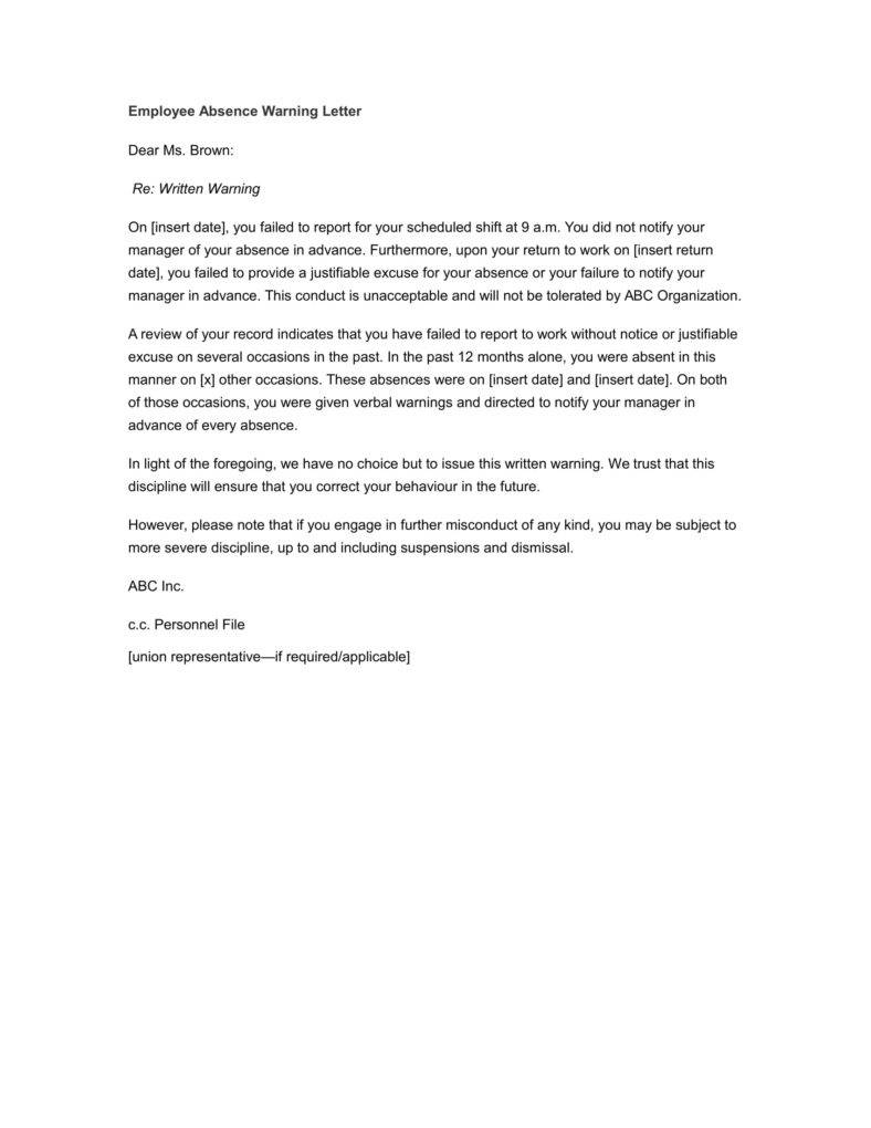 18+ Official Warning Letters - Google Docs, MS Word, Apple Pages, PDF