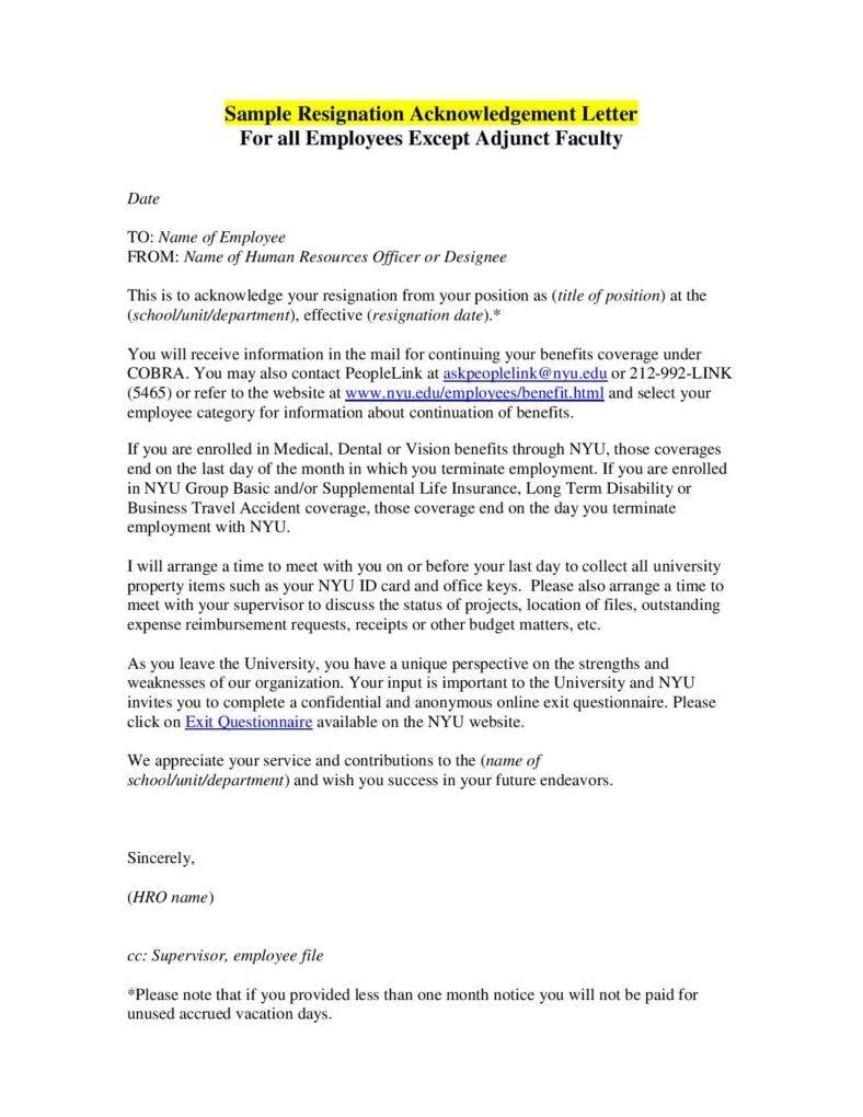 employee resignation acknowledgement letter template page 001 788x1020