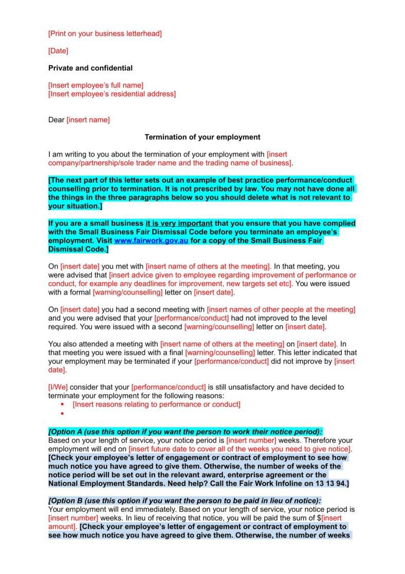 employee termination letter with notice period download 1 3 788x1115