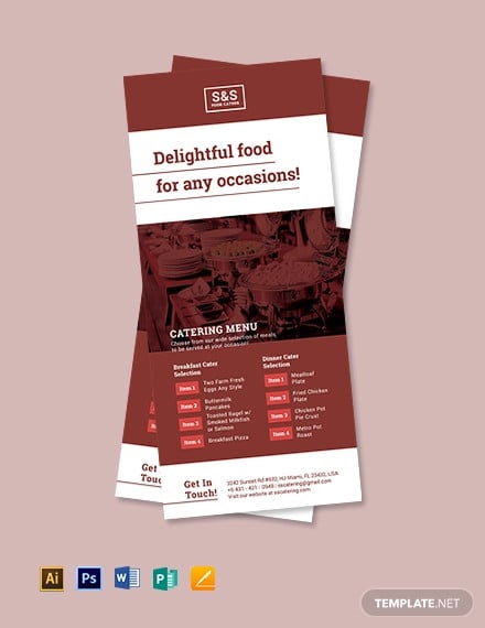 food-catering-rack-card-template