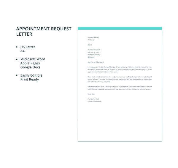 free-appointment-request-letter-template