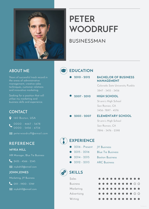 professional resume template free online