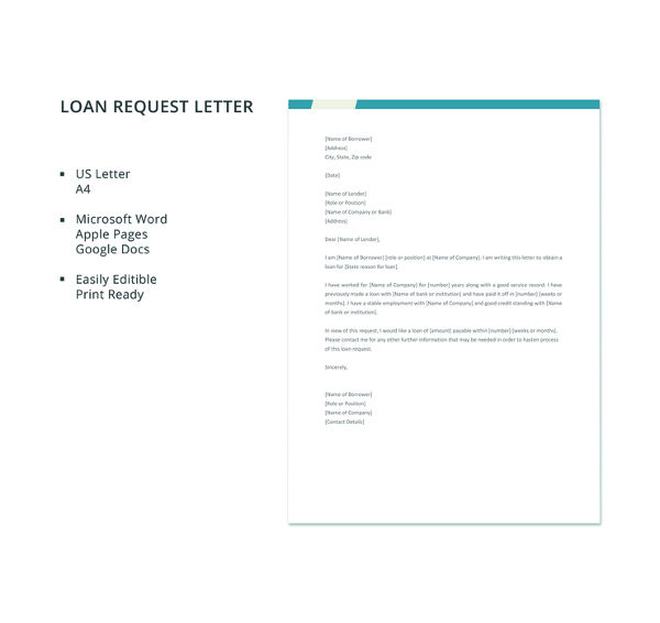 free-loan-request-letter-template