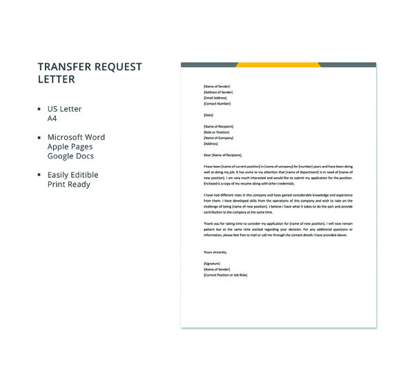 free-transfer-request-letter-template