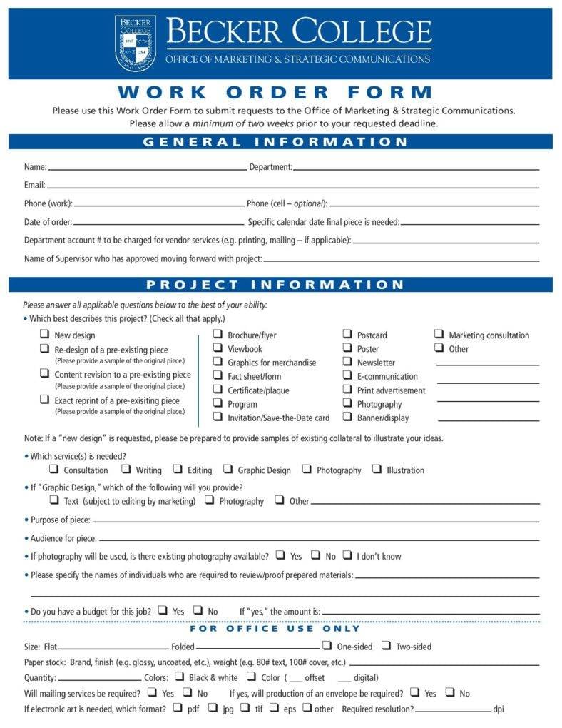 graphic design work order form sample example format page 001 788x1020