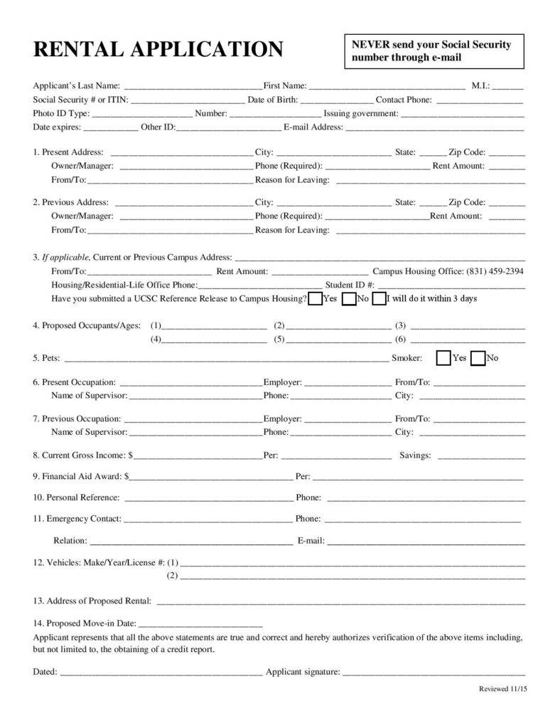 25+ Lease Application Templates - Free Free Word, PDF, Excel Format