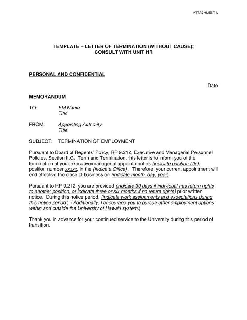 Employment Termination Letters 10free Word Pdf Excel Format Download 