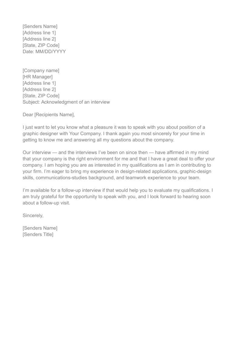 job interview acknowledgement letter template 1 788x