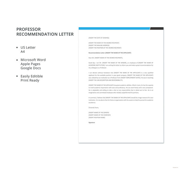 professor-recommendation-letter-template