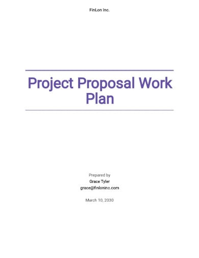 project proposal work plan template