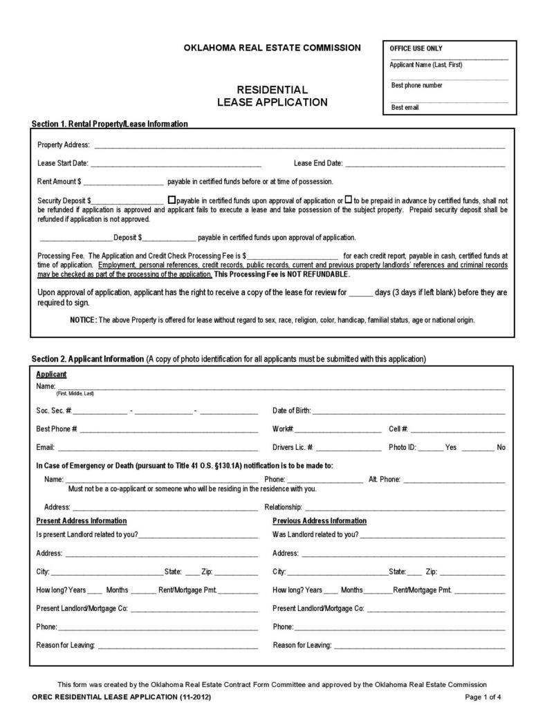 25+ Lease Application Templates - Free Free Word, PDF, Excel Format