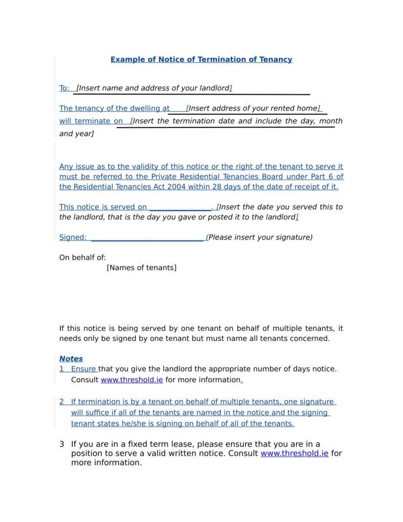 9+ Tenancy Termination Letters - Free Samples, Examples Download | Free ...