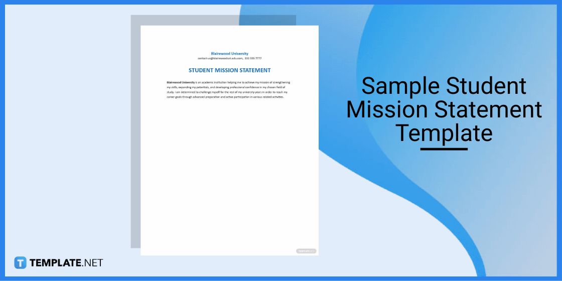 sample student mission statement template