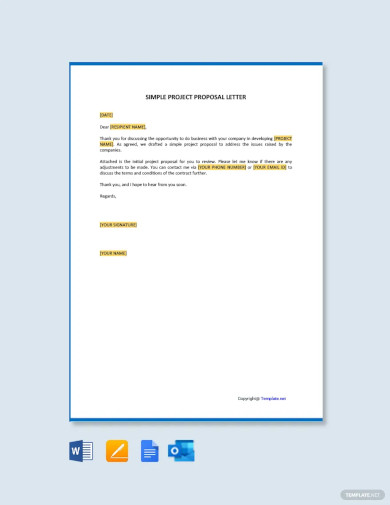 simple project proposal letter template