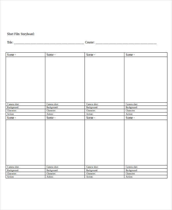 22+ Storyboard Templates in Word