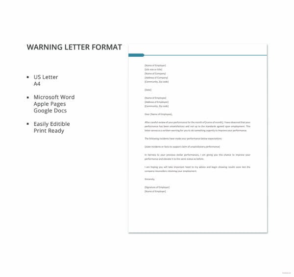 warning letter format
