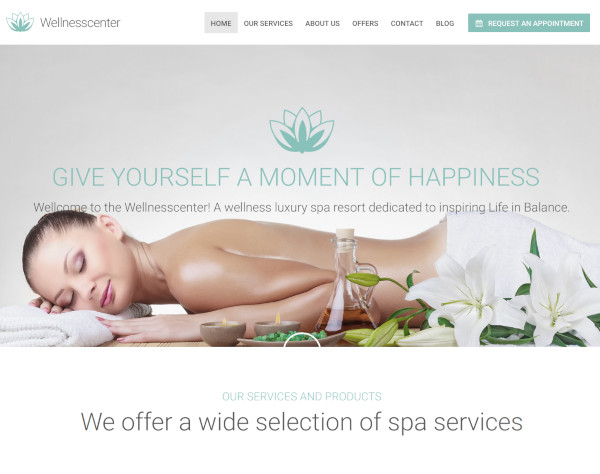 wellnesscenter beauty spa salon wordpress theme