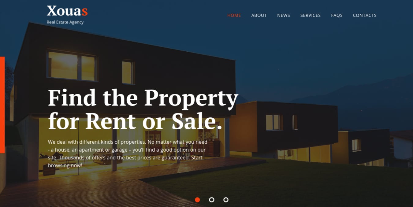 Real Estate Website Template - HomeEstate - Freebie Supply