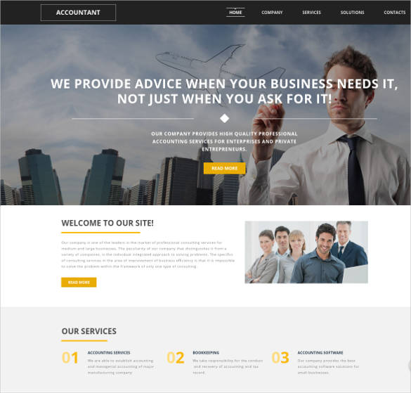 accounting service website template