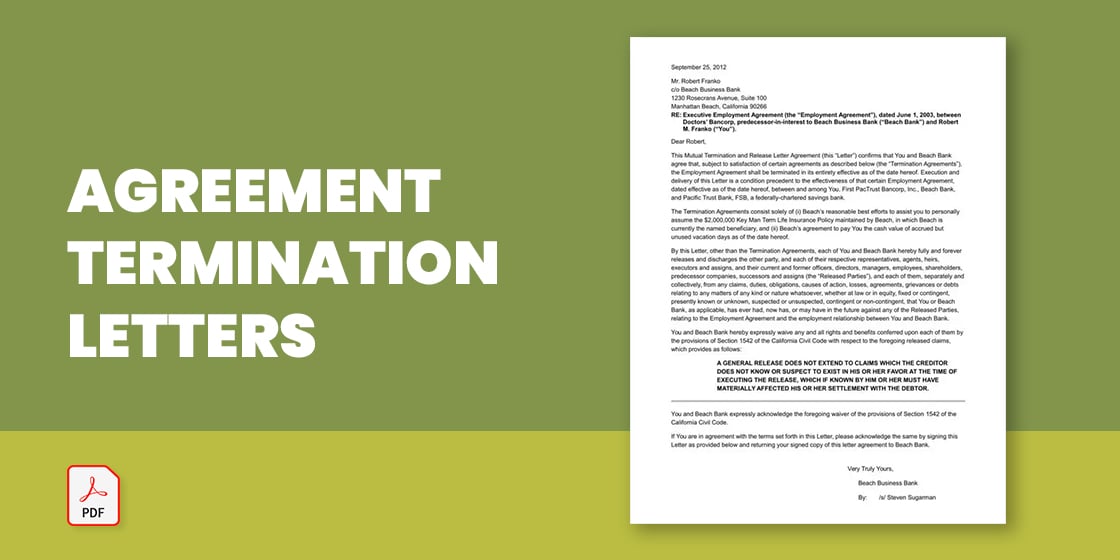 agreement termination letters