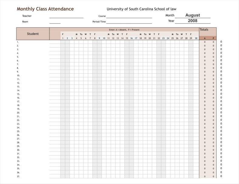 9+ Absence Calendar Templates Free PDF, Excel Format Download