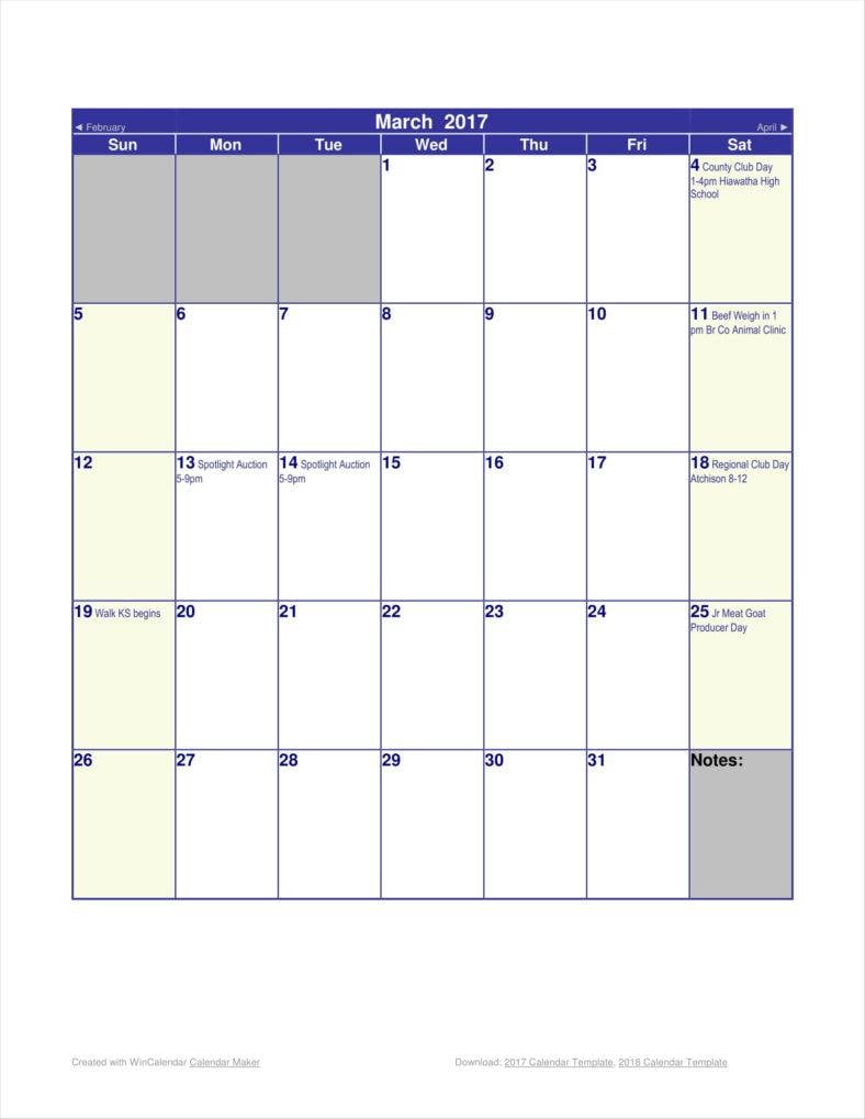 Preschool Monthly Calendar Template from images.template.net