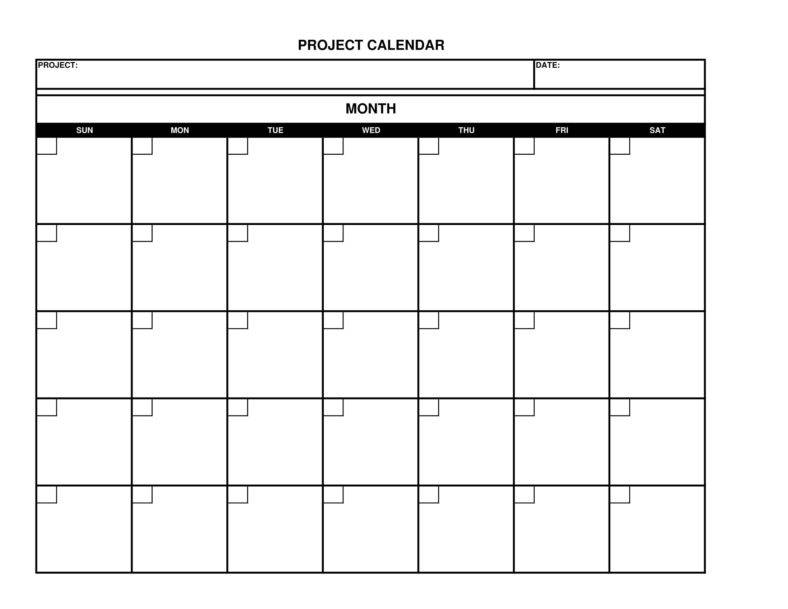 blank project calendar template 1 788x60