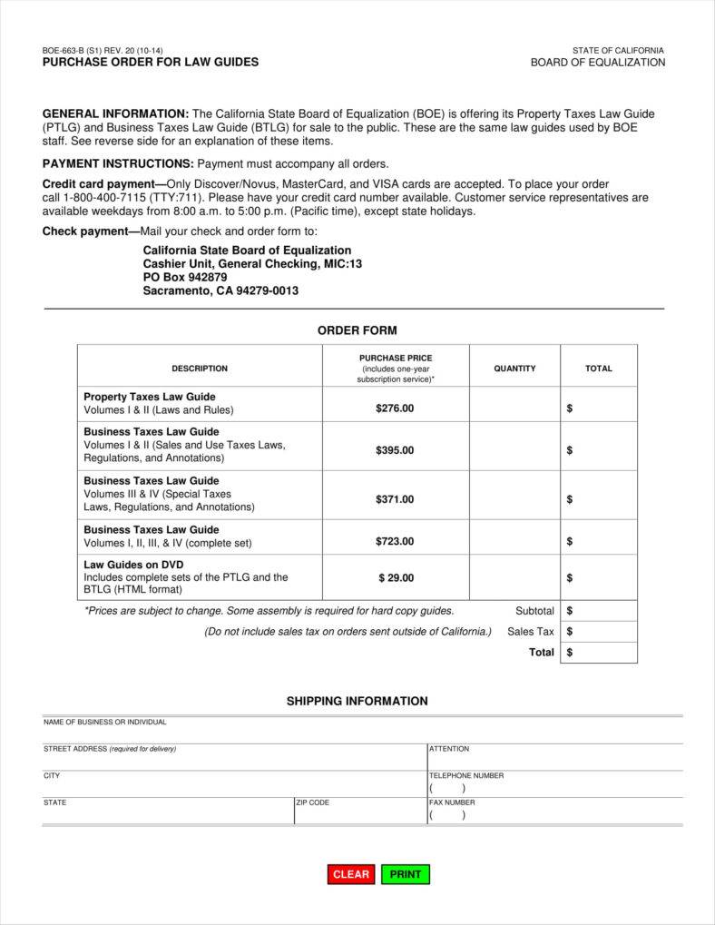 books purchase order form example template 11 788x10