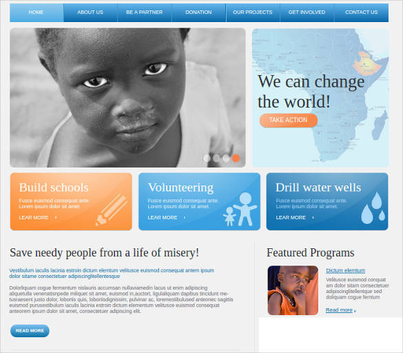  Free Website Templates For Nonprofit Organizations Printable Templates