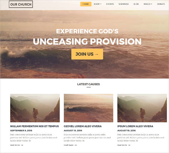 22+ Free Church Website Themes And Templates