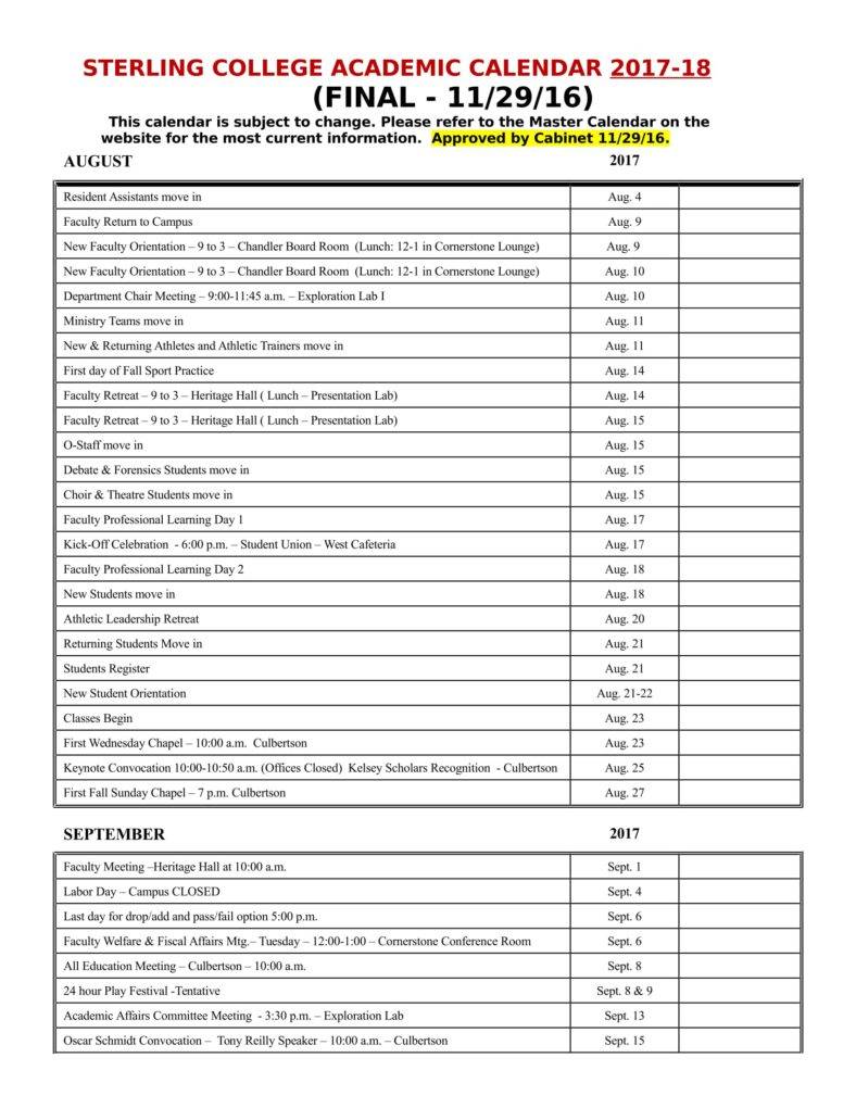 14 Academic Calendar Templates Free Samples Examples Download