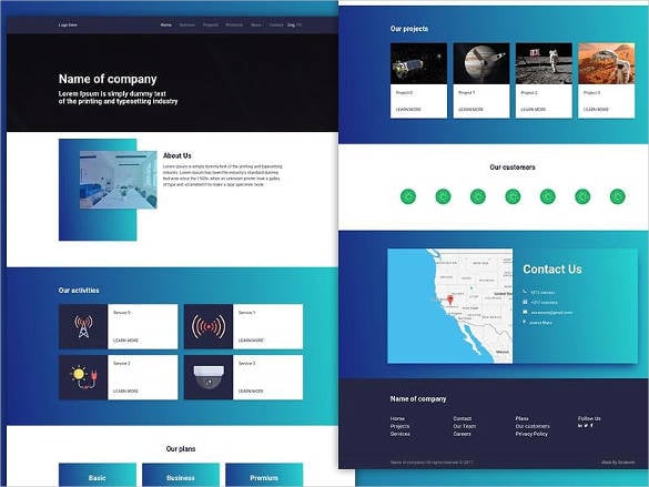 company-one-page-website-template