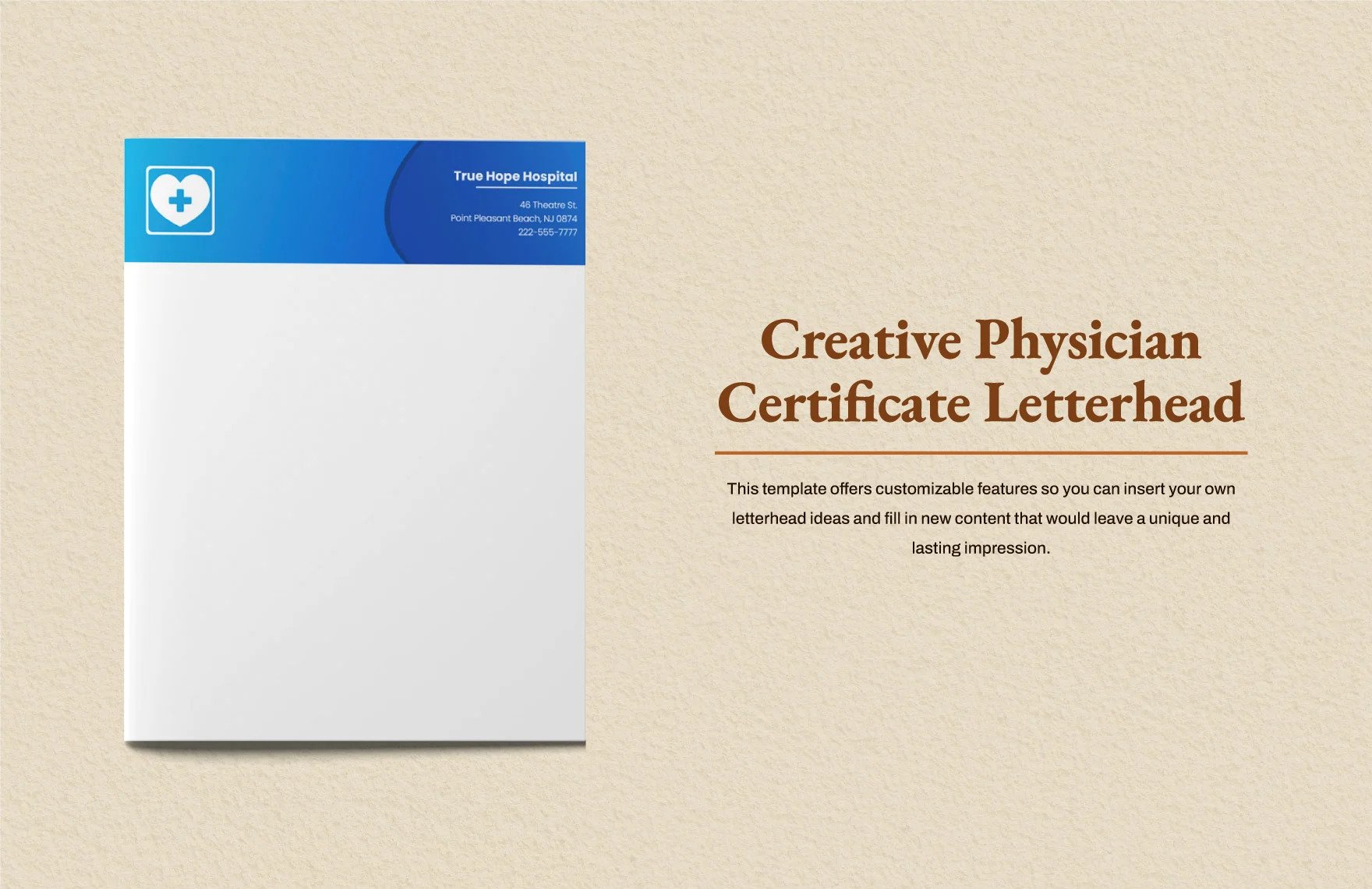 creative physician certificate letterhead