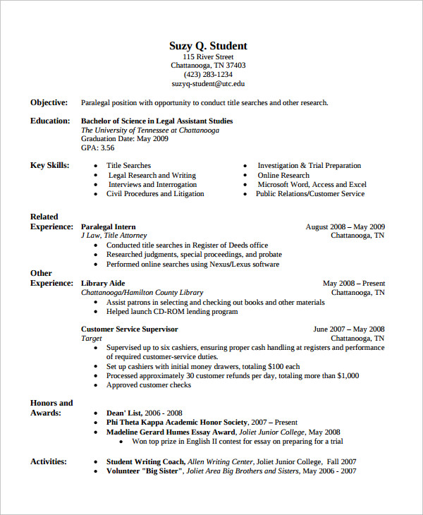 Chronological Resume Template - 28+ Free Word, PDF Documents Download