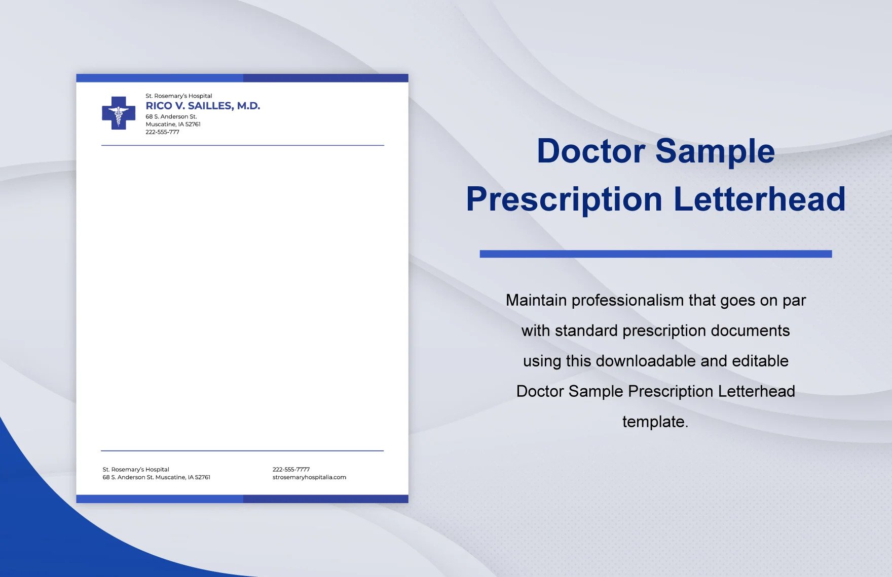 doctor sample prescription letterhead