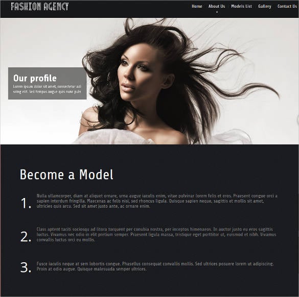fashion agency website template