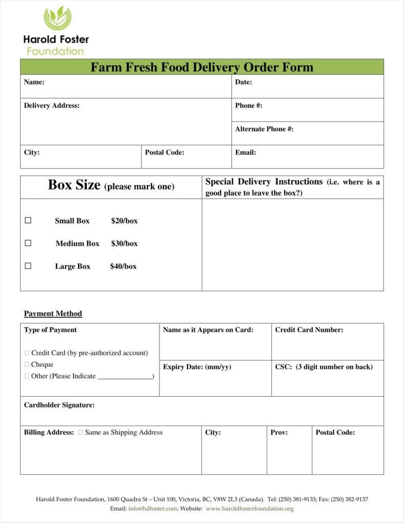 Delivery Order Sample Master of Template Document
