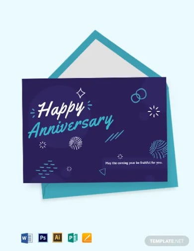 happy anniversary card template