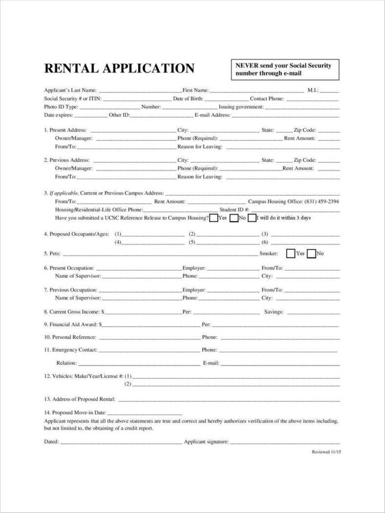 30+ Lease Application Forms Free Samples, Examples, Formats Download