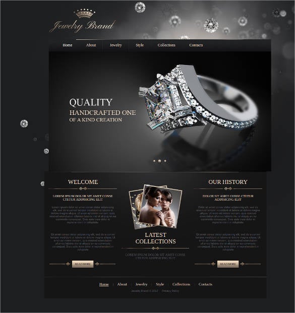 Jewellery Website Templates Free Download PRINTABLE TEMPLATES