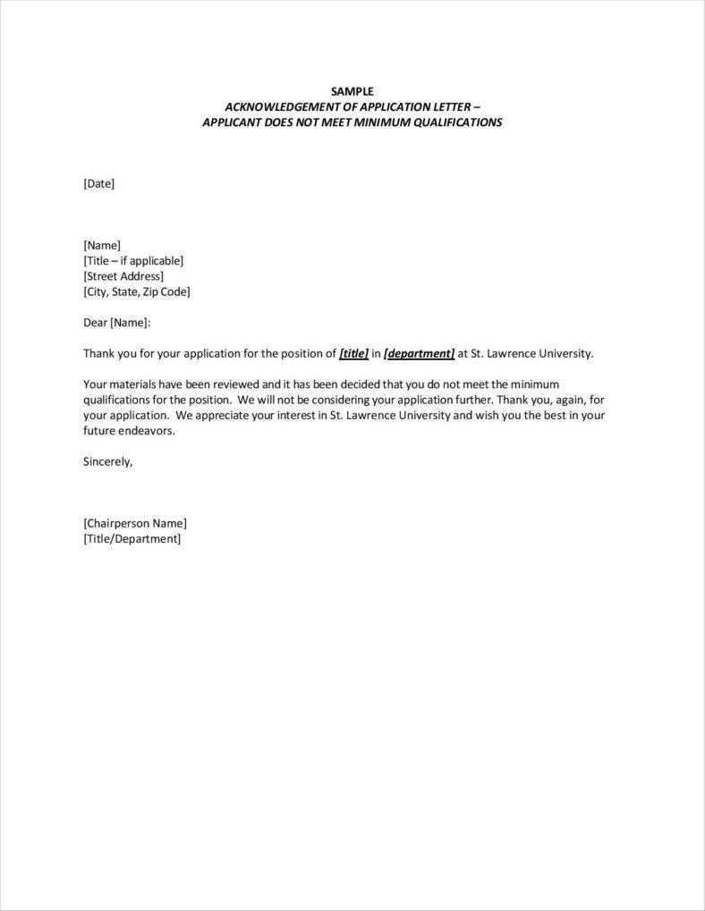 Acknowledgement Letter Sample For Employee