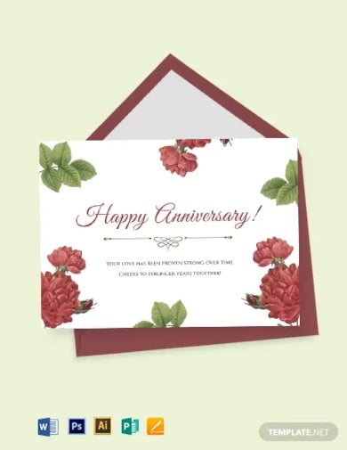 marriage anniversary card template