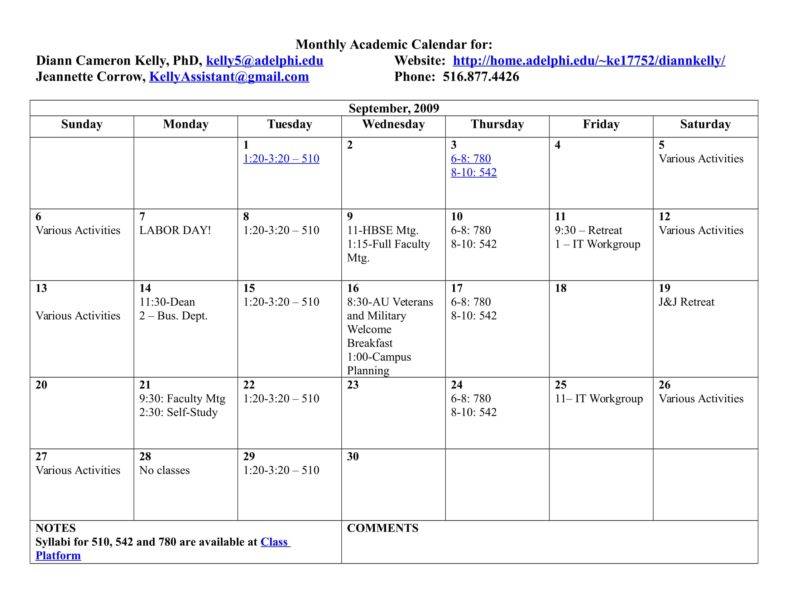 14 Academic Calendar Templates Free Samples Examples Download