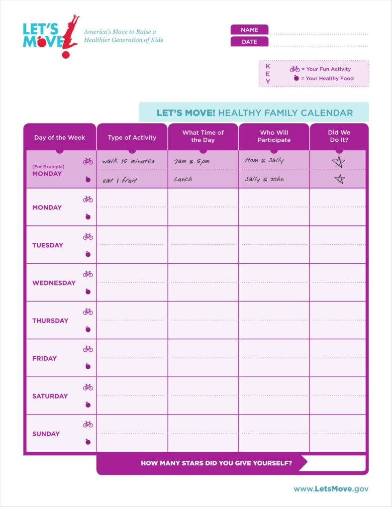 Personalized Weekly Family Calendars Family Schedule Family Calendar 