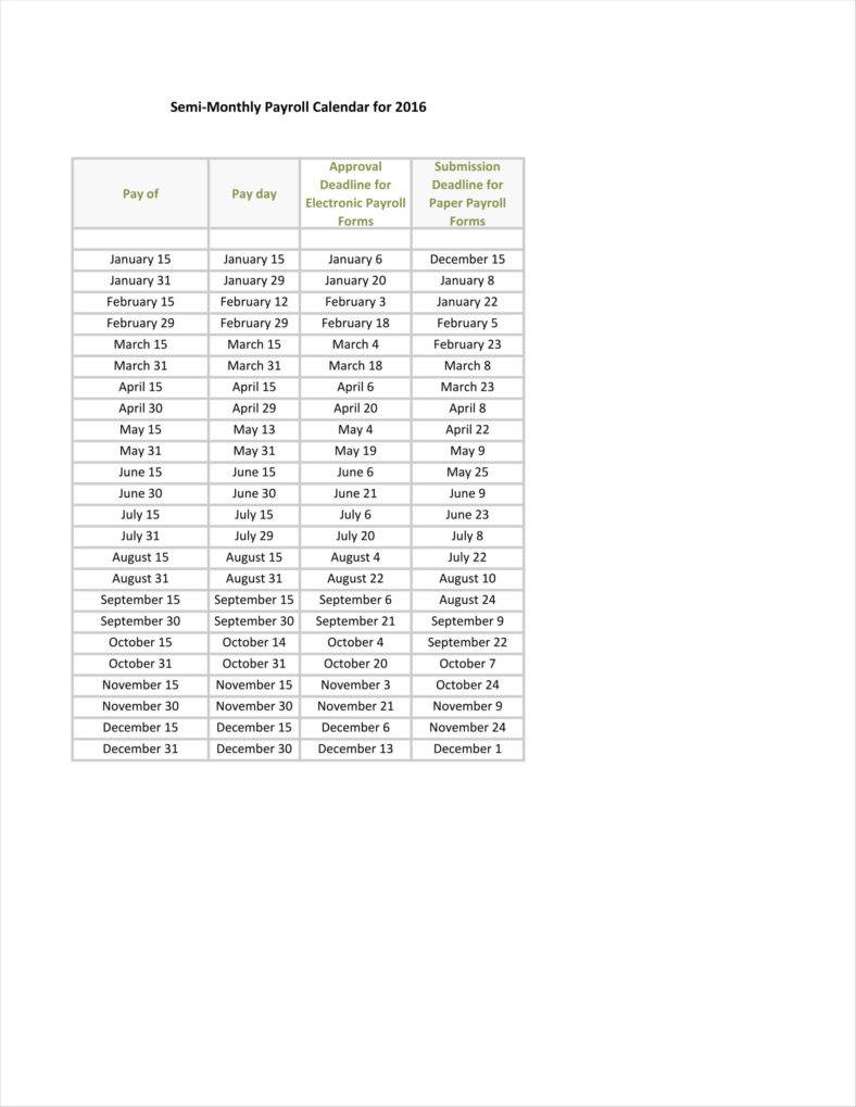 semi monthly payroll calendar 11 788x10