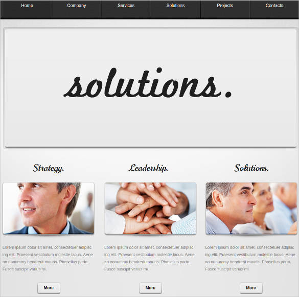 simple and minimalist business website template