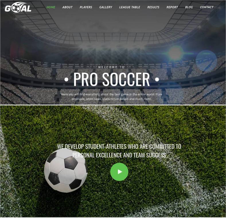 28+ Soccer Club Website Themes & Templates
