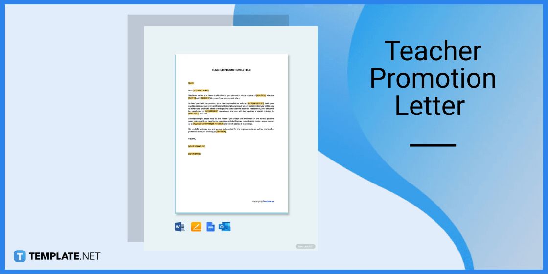 teacher promotion letter templates