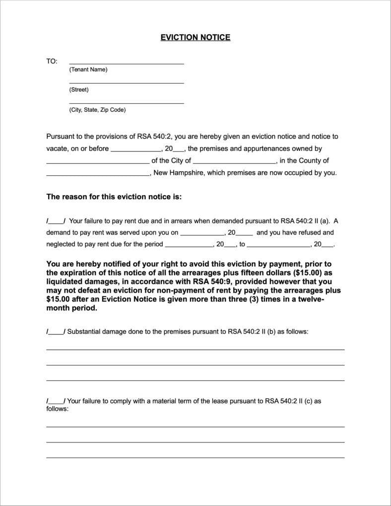 tenant eviction warning letter template 11 788x10