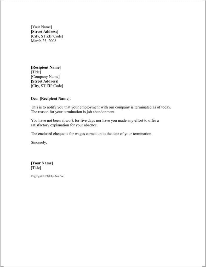 18 Termination Letters No Free Word Pdf Excel Format Download Free And Premium Templates 0602